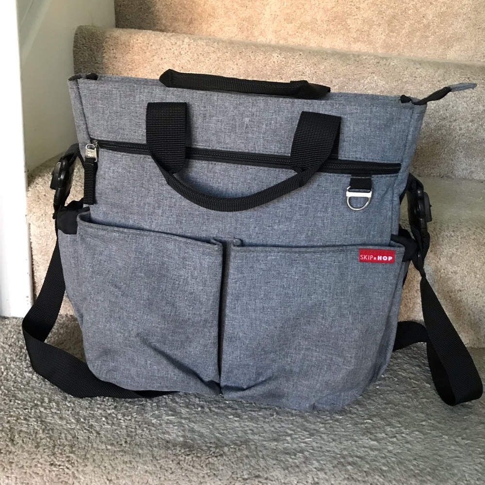 SOLD Skip Hop Messenger Bag Heather Grey
